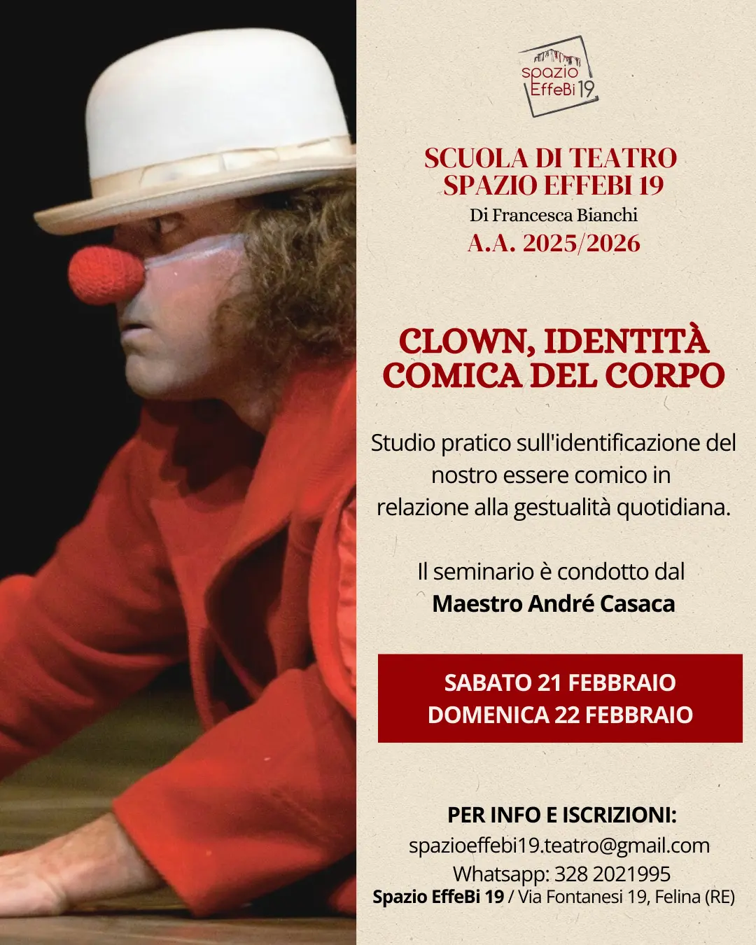CLOWN, IDENTITÀ COMICA DEL CORPO
